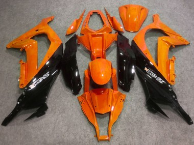 2016-2020 Kawasaki ZX10R Motorcycle Fairings - Orange Glossy Black