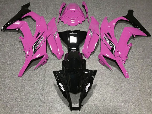 2011-2015 Kawasaki ZX10R Motorcycle Fairings - Pink Glossy Black