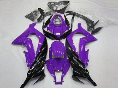 2011-2015 Kawasaki ZX10R Motorcycle Fairings - Purple Glossy Black
