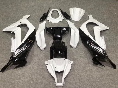 2011-2015 Kawasaki ZX10R Motorcycle Fairings - White Glossy Black