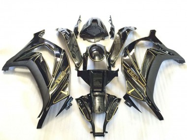 2011-2015 Kawasaki ZX10R Motorcycle Fairings - Silver Glossy Black Matte Black Gold