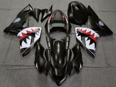 2004-2005 Kawasaki ZX10R Motorcycle Fairings - Matte Black Betty Bomber