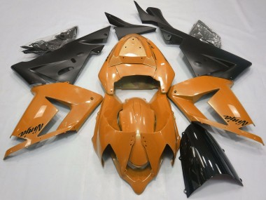 2004-2005 Kawasaki ZX10R Motorcycle Fairings - Pearl Orange Black