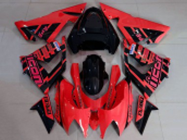 2004-2005 Kawasaki ZX10R Motorcycle Fairings - Red and Black Logo
