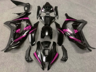 2016-2020 Kawasaki ZX10R Motorcycle Fairings - Matte Black Pink Ninja