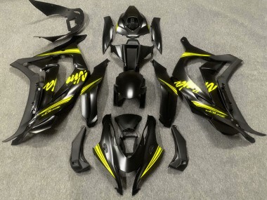 2016-2020 Kawasaki ZX10R Motorcycle Fairings - Matte Black Yellow Ninja