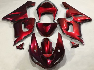2005-2006 Kawasaki ZX6R Motorcycle Fairings - Metallic Red