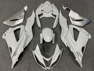 2013-2018 Kawasaki ZX6R Motorcycle Fairings - Pearl White Green