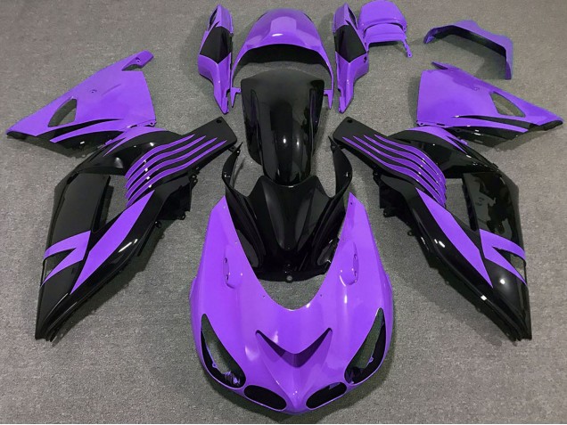 2006-2011 Kawasaki ZX14R Motorcycle Fairing - Purple Glossy Black