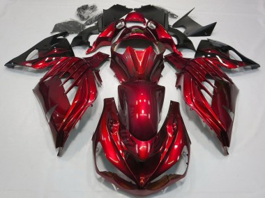2012-2024 Red Glossy Black Kawasaki ZX14R ZZR 1400 Motorcycle Fairing