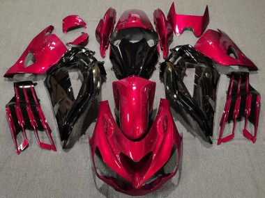 2012-2024 Red Glossy Black Kawasaki ZX14R ZZR 1400 Motorcycle Fairings