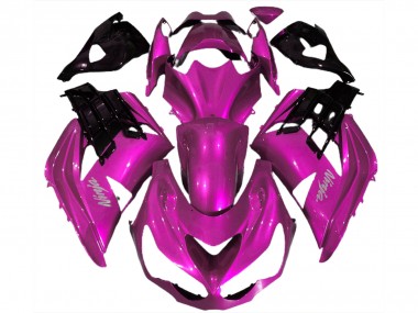 2012-2024 Hot Pink Black Kawasaki ZX14R ZZR 1400 Motorcycle Fairings
