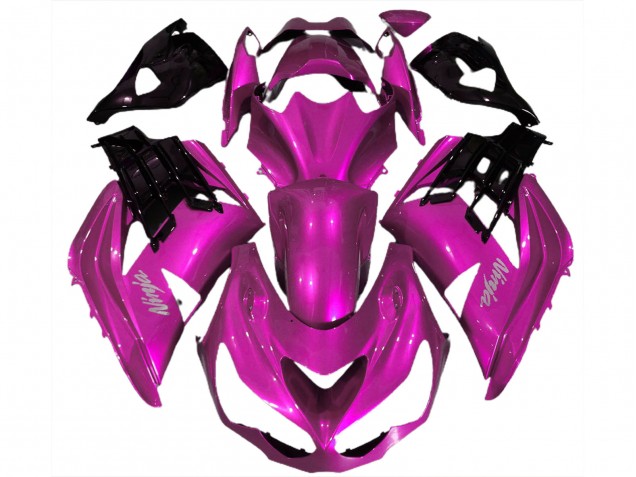 2012-2024 Hot Pink Black Kawasaki ZX14R ZZR 1400 Motorcycle Fairings