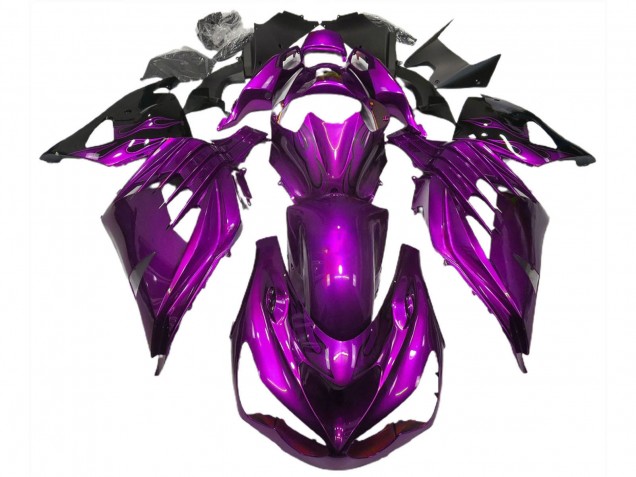 2012-2024 Purple Black Kawasaki ZX14R ZZR 1400 Motorcycle Fairings
