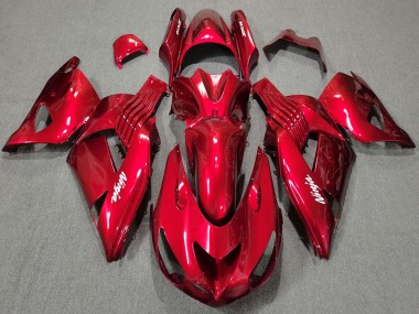 2006-2011 Kawasaki ZX14R Motorcycle Fairings - Red White Ninja
