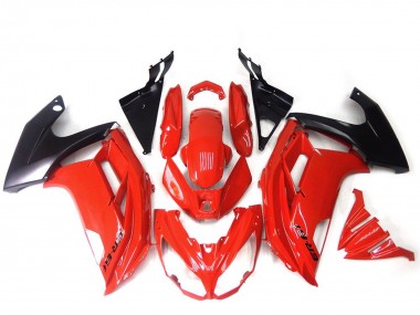 2012-2014 Kawasaki ER6F Motorcycle Fairings - Red Glossy Black