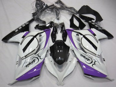 2013-2024 Kawasaki Ninja 300 Motorcycle Fairings - Glossy White Purple Black