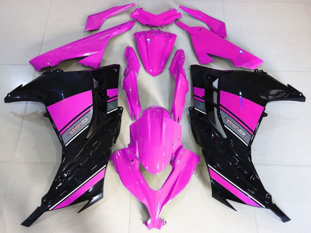 2013-2024 Kawasaki Ninja 300 Motorcycle Fairings - Hot Pink Black