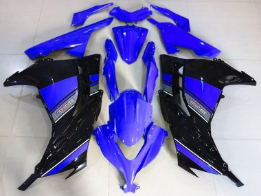 2013-2024 Kawasaki Ninja 300 Motorcycle Fairings - Blue Black