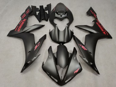 2004-2006 Yamaha R1 Motorcycle Fairings - Matte Black Red