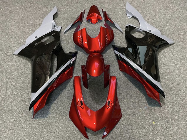 2017-2023 Yamaha R6 Motorcycle Fairings - Grey Red Glossy Black