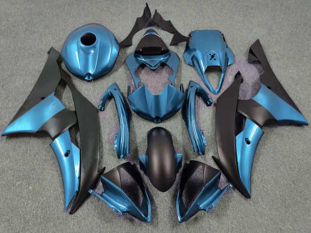 2008-2016 Yamaha R6 Motorcycle Fairings - Blue Matte Black