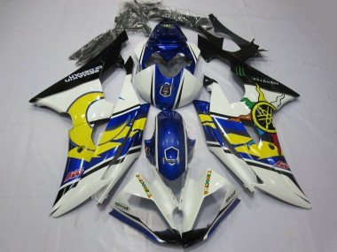 2008-2016 Yamaha R6 Motorcycle Fairings - White Blue Black Yellow