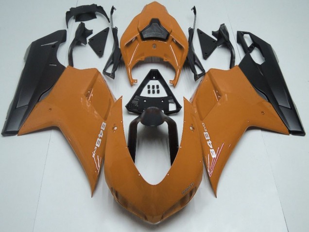 2007-2014 Ducati 848 Motorcycle Fairings - Brown Matte Black
