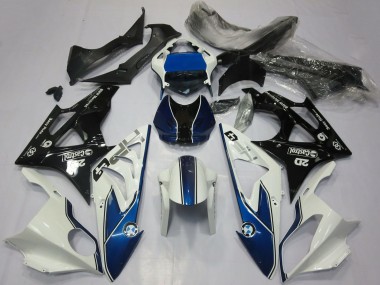 2017-2018 BMW S1000RR Motorcycle Fairings - White Blue Glossy Black