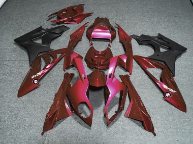 2009-2014 BMW S1000RR Motorcycle Fairing Kits - Red Matte Black