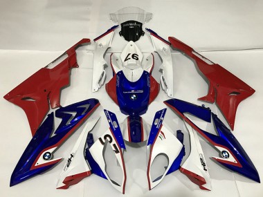 2015-2016 BMW S1000RR Motorcycle Fairings - White Red Blue