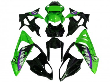 2017-2018 BMW S1000RR Motorcycle Fairings - Green Purple Glossy Black Shark
