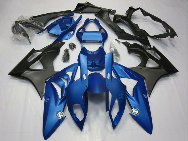 2009-2014 BMW S1000RR Motorcycle Fairing Kits - Blue Matte Black