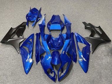 2009-2014 BMW S1000RR Motorcycle Fairings - Blue Matte Black