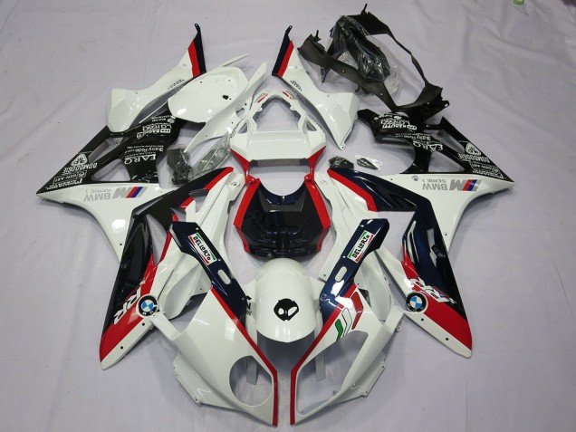 2009-2014 BMW S1000RR Motorcycle Fairing Kits - White Red Glossy Black