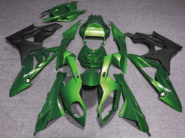 2009-2014 BMW S1000RR Motorcycle Fairings - Green Matte Black
