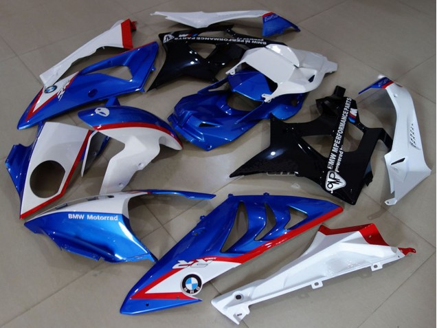 2009-2014 BMW S1000RR Motorcycle Fairings - White Red Blue Glossy Black