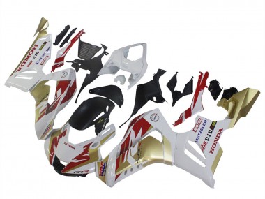 2020-2023 Honda CBR1000RR-R Motorcycle Fairings - White Red Gold Motul HRC