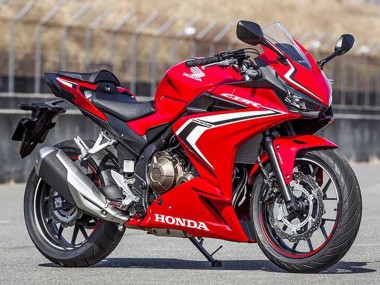 2022 Honda CBR400R Motorcycle Fairings - Red White Glossy Black Stripe
