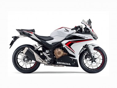 2022 Honda CBR400R Motorcycle Fairings - White Red Glossy Black
