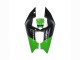 1989-1990 Kawasaki ZXR250 Motorcycle Fairings - Green Glossy Black Elf Touch4 Bridgestone