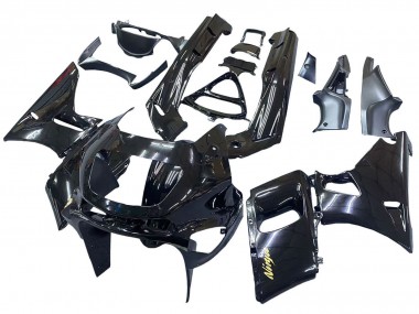 1993-2007 Kawasaki ZZR400 Motorcycle Fairings - Glossy Black Gold Ninja