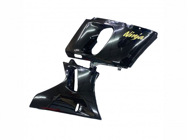 1993-2007 Kawasaki ZZR400 Motorcycle Fairings - Glossy Black Gold Ninja