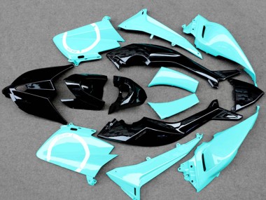 2012-2014 Yamaha TMAX530 Motorcycle Fairings - Light Blue Glossy Black