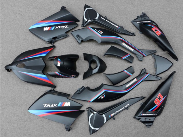 2012-2014 Yamaha TMAX530 Motorcycle Fairings - Matte Black Red Blue 93