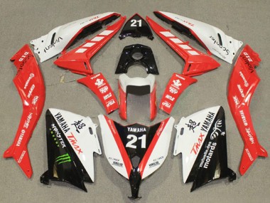 2012-2014 Yamaha TMAX530 Motorcycle Fairings - White Red Black Monster 21