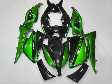 2012-2014 Yamaha TMAX530 Motorcycle Fairings - Glossy Green Black
