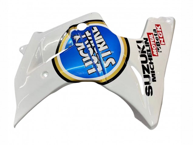 2003-2013 Suzuki SV650 Motorcycle Fairings - White Blue Lucky Strike Motul