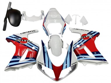 2003-2013 Suzuki SV650 Motorcycle Fairings - White Red Blue Martini