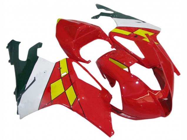 2003-2006 Aprilia RSV1000 Motorcycle Fairings - Red Yellow White